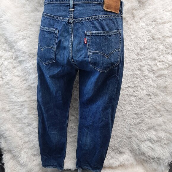 VTG Levi's 501 Man's Blue Straight Legs Fly Buttons Denim Jeans W34/L32 - Picture 2 of 8
